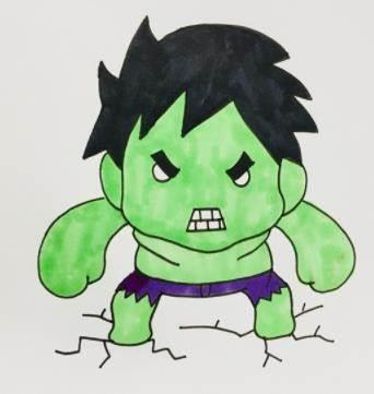 绿巨人简笔画 绿巨人简笔画图片