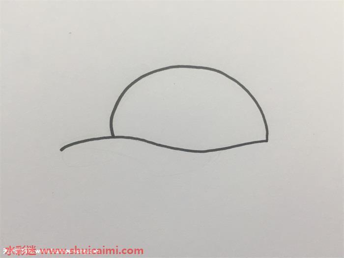 鸭舌帽怎么画 鸭舌帽简笔画图片带颜色