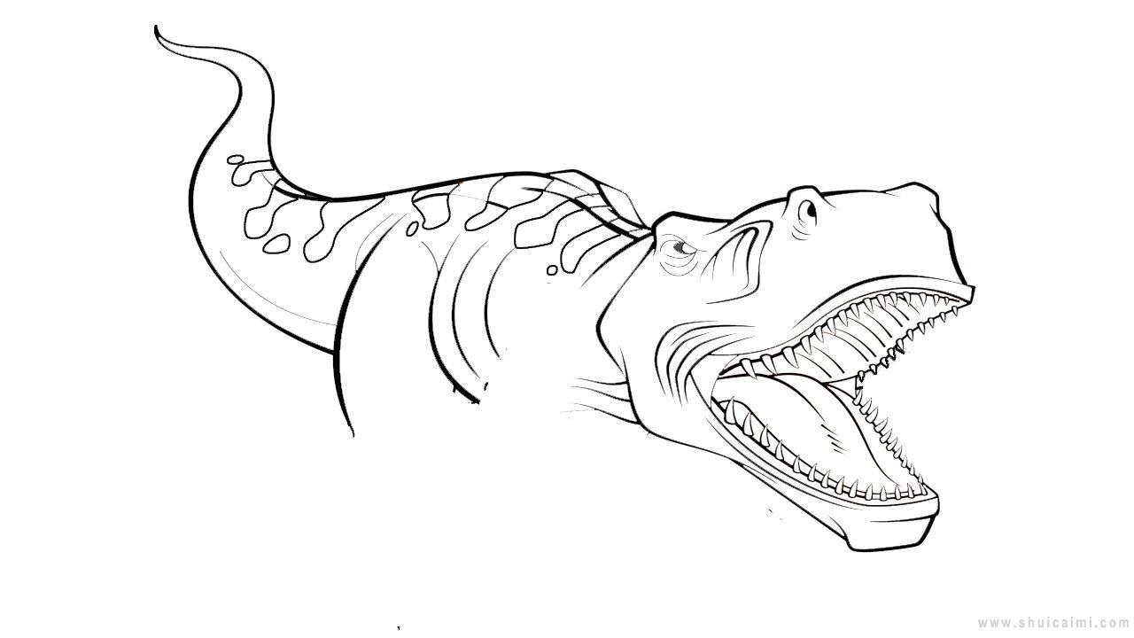 霸王龙简笔画怎么画 霸王龙简笔画好看