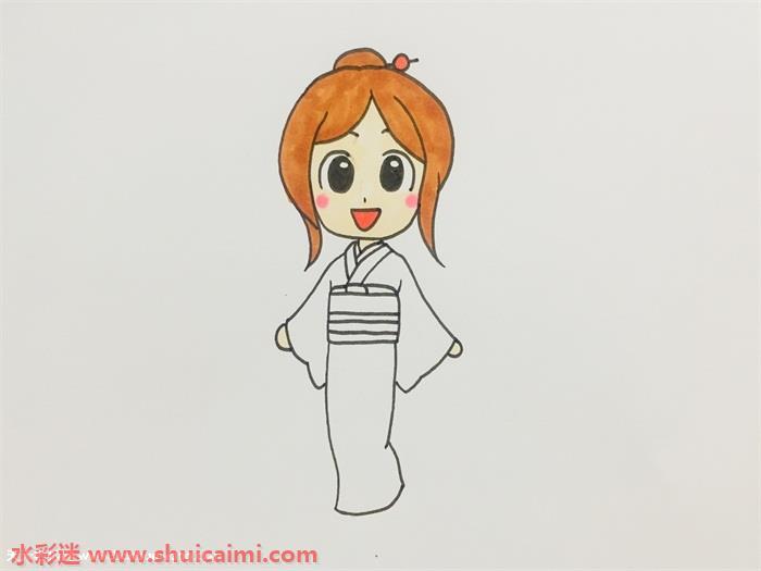 漫画和服怎么画 漂亮的漫画和服简笔画详细教程