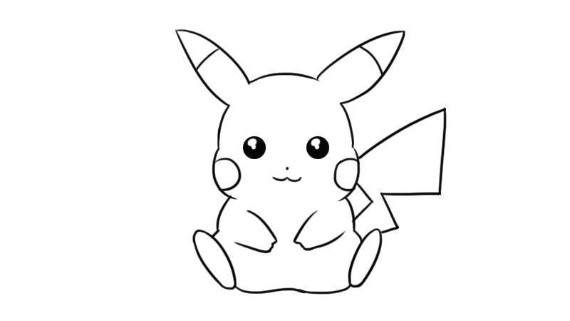 简笔画皮卡丘 简笔画皮卡丘最萌简单