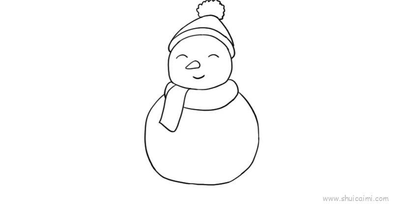 雪人儿童画怎么画 雪人简笔画顺序
