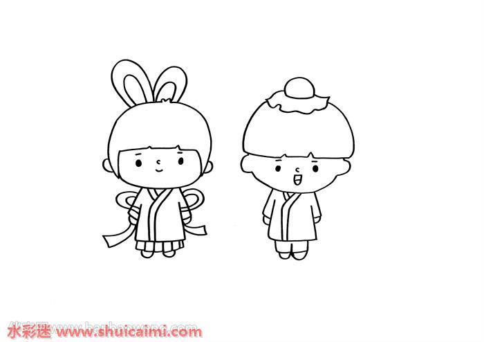 牛郎织女怎么画 牛郎织女简笔画简单易画彩色