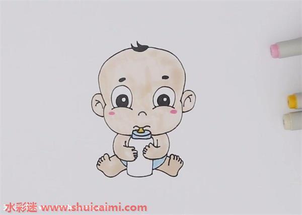 婴儿怎么画 婴儿简笔画简单又漂亮彩色