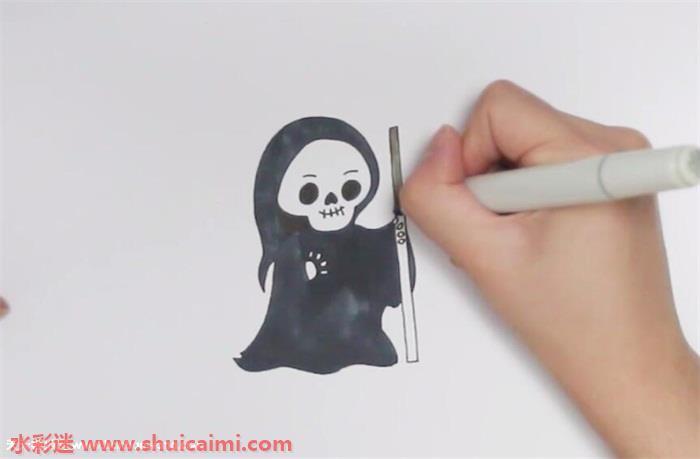 万圣节死神怎么画 死神简笔画步骤