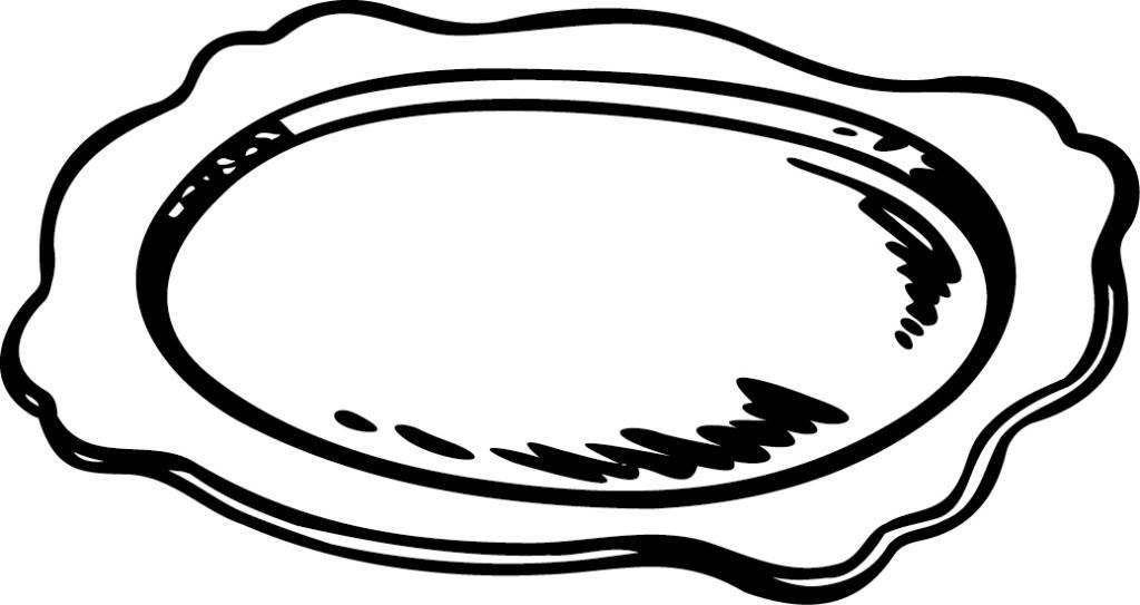 盘子简笔画 盘子简笔画彩色