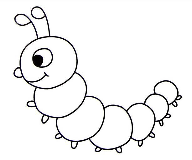 毛毛虫简笔画 毛毛虫简笔画带颜色