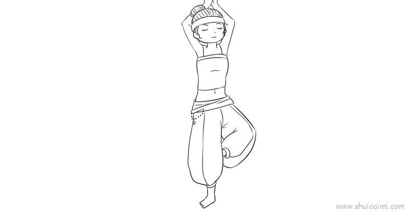 瑜伽儿童画怎么画 瑜伽简笔画好看