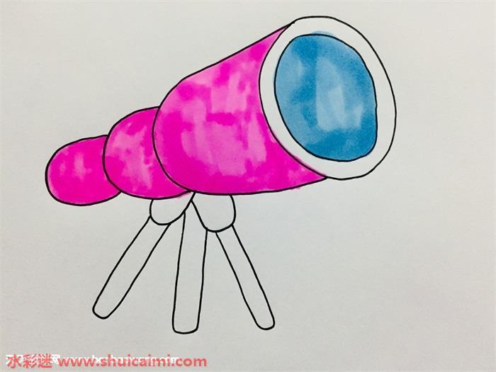 望远镜怎么画 望远镜简笔画步骤