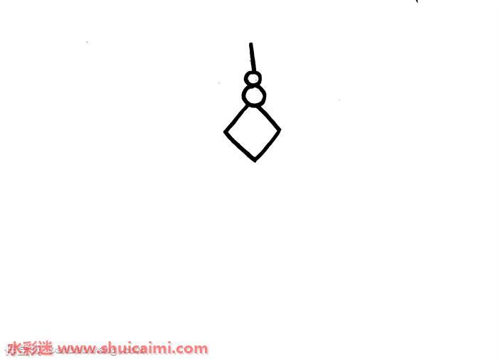 红色中国结怎么画 红色中国结简笔画彩色