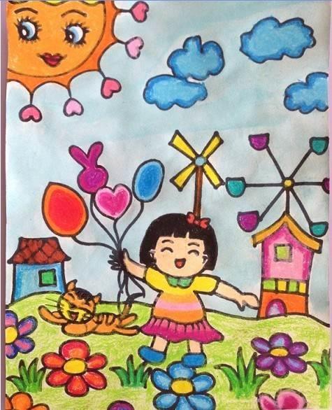 春天简笔画图片大全彩色 春天简笔画图片大全彩色
