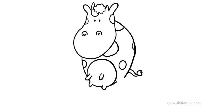 奶牛儿童画怎么画 奶牛简笔画好看