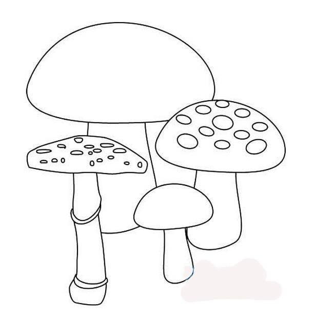 蘑菇简笔画 蘑菇简笔画简单又可爱