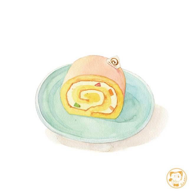 毛巾卷简笔画蛋糕 毛巾卷蛋糕图片欣赏