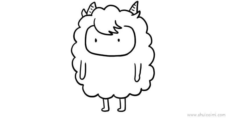 呆萌小羊儿童画怎么画 呆萌小羊简笔画好看