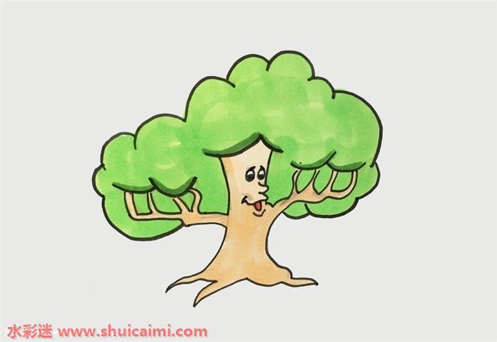 大树怎么画 大树简笔画简单又漂亮彩色