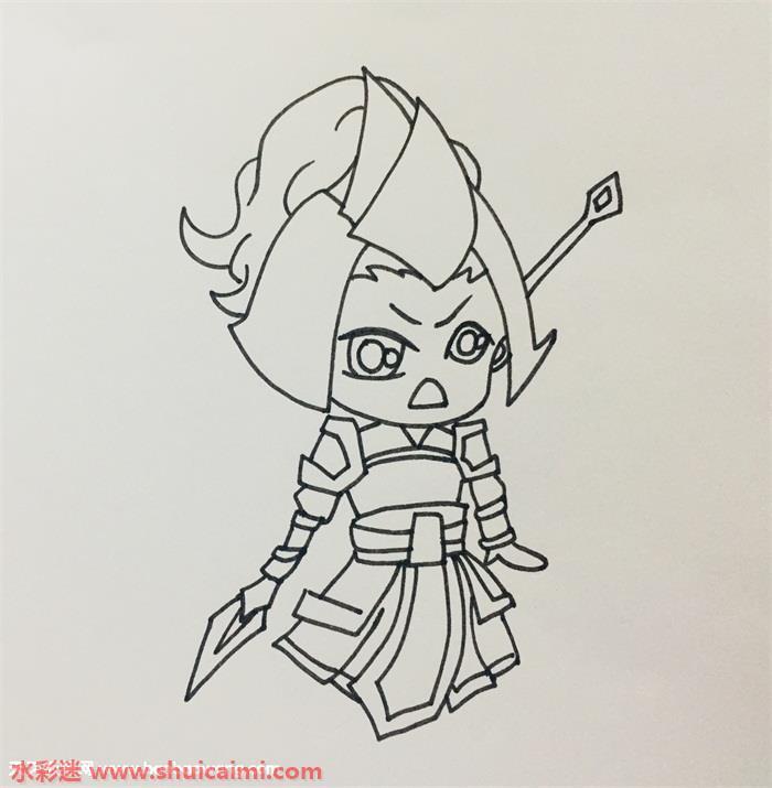 古代将军怎么画 古代将军简笔画简单彩色