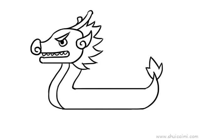 龙舟儿童画怎么画 龙舟简笔画简单