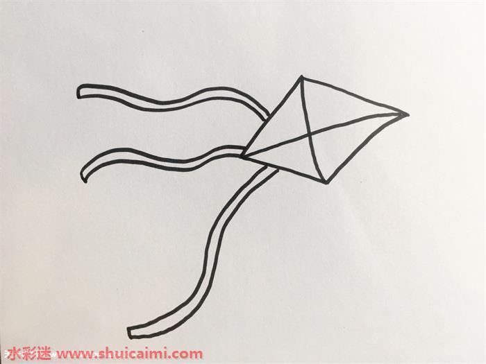 风筝怎么画 风筝简笔画简单好看带颜色