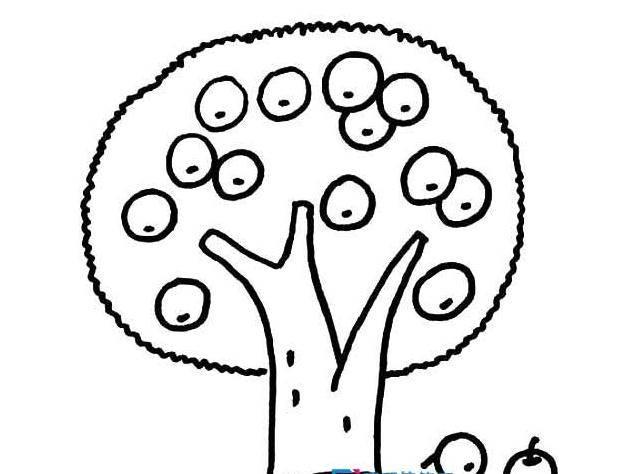 果树简笔画 果树简笔画彩色
