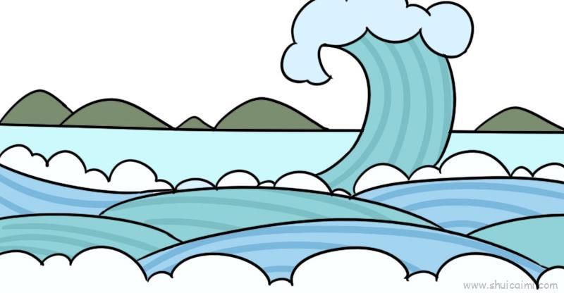 大海儿童画怎么画 大海简笔画图片