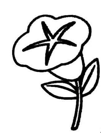 牵牛花的简笔画图片大全 牵牛花的简笔画图片大全彩色