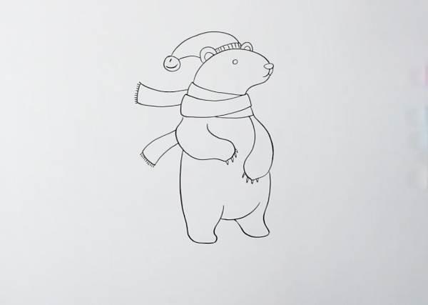 北极熊简笔画 北极熊简笔画图片