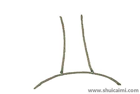 柳树彩色儿童简笔画