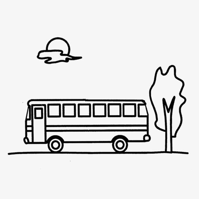 公交车简笔画 公交车简笔画图片大全大图