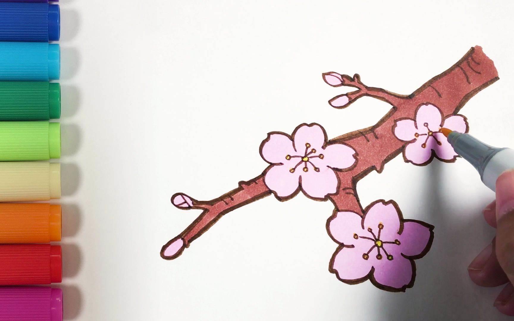 桃花树简笔画图片大全 桃花树简笔画图片大全漂亮