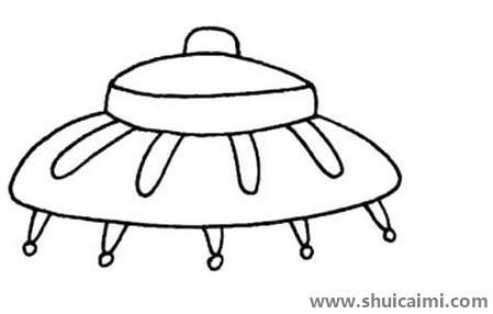 飞碟儿童简笔画