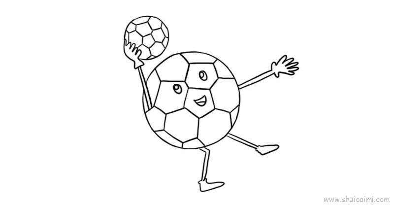 可爱足球儿童画怎么画 可爱足球简笔画简单