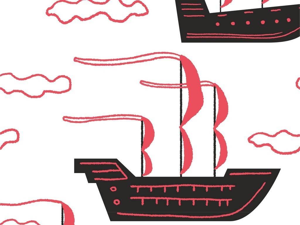 简笔画轮船怎么画 简笔画大船图片