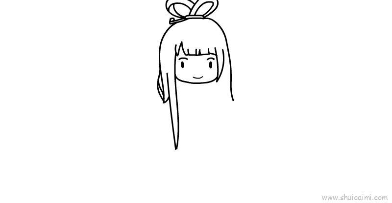 古风人物女儿童画怎么画 古风人物女简笔画图片大全