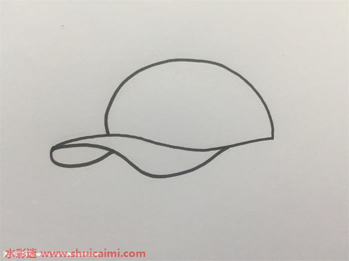 鸭舌帽怎么画 鸭舌帽简笔画图片带颜色