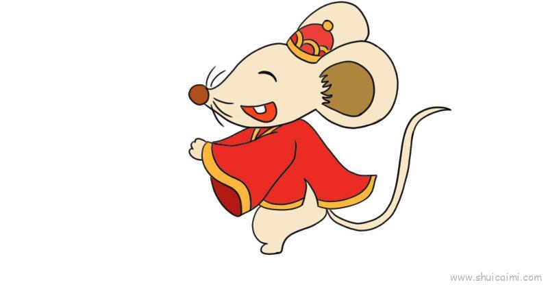 老鼠拜年了儿童画怎么画 老鼠拜年了简笔画画法