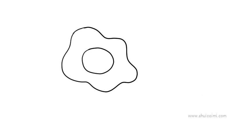 煎鸡蛋儿童画怎么画 煎鸡蛋简笔画简单又好看