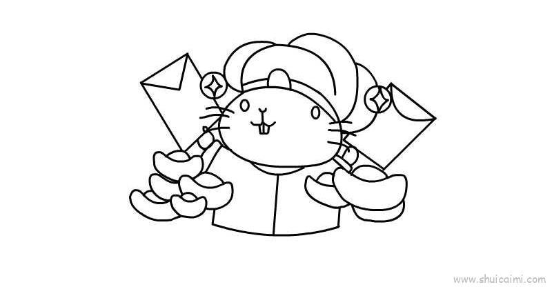 恭喜发财儿童画怎么画 恭喜发财简笔画简单又好看