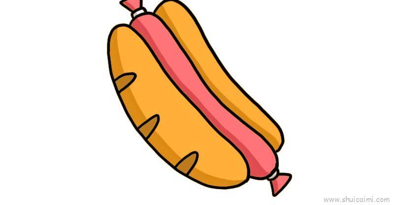 热狗儿童画怎么画 热狗简笔画好看