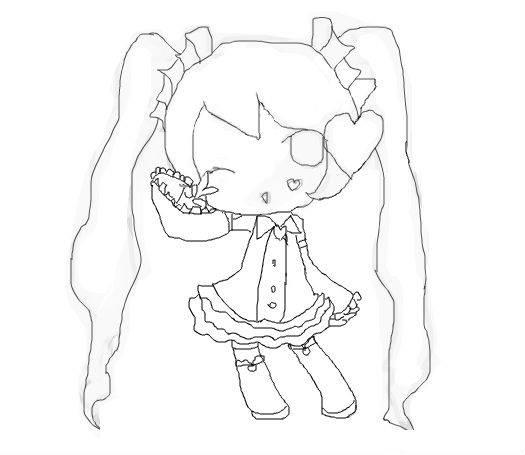 萝莉简笔画 可爱的小女孩图片