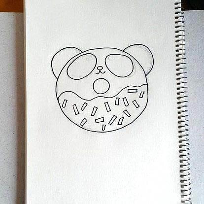 甜甜圈简笔画 甜甜圈简笔画图片