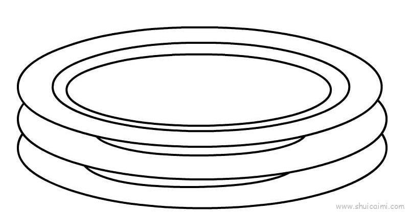 盘子儿童画怎么画 盘子简笔画简单