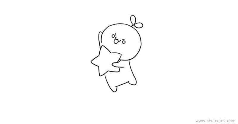 长草颜团子儿童画怎么画 长草颜团子简笔画画法