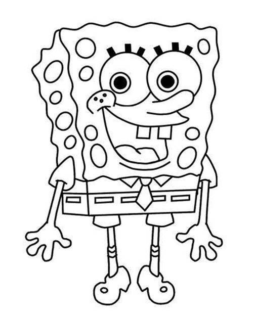 海绵简笔画图片大全 海绵宝宝简笔画图片大全