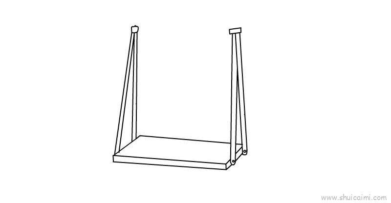 秋千儿童画怎么画 秋千简笔画好看