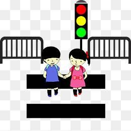 过马路简笔画图片大全 过马路简笔画图片大全彩色
