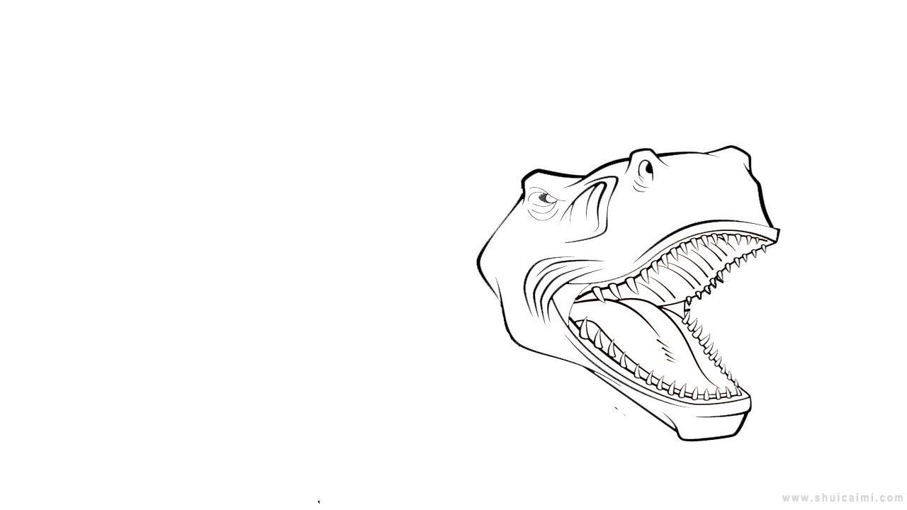 霸王龙简笔画怎么画 霸王龙简笔画好看