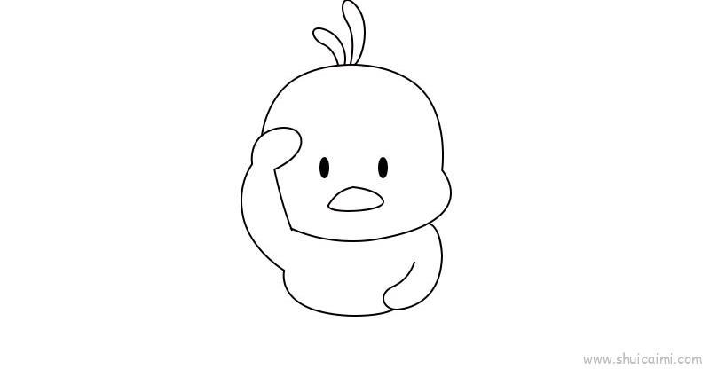 超萌小黄鸭儿童画怎么画 超萌小黄鸭简笔画简单又好看