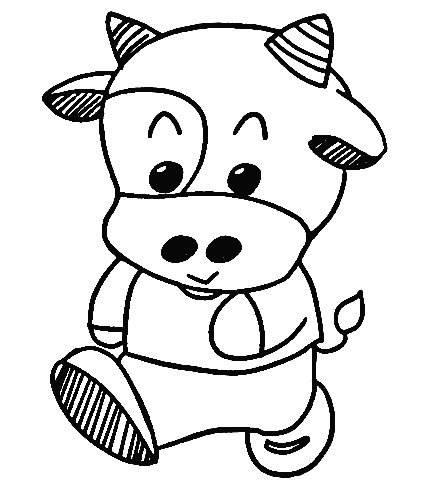 牛的简笔画图片大全 牛的简笔画图片大全可爱简单