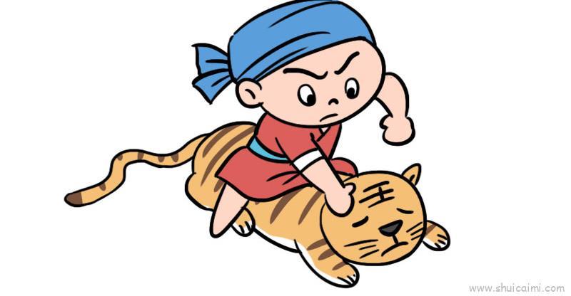 武松打虎儿童画怎么画 武松打虎简笔画教程